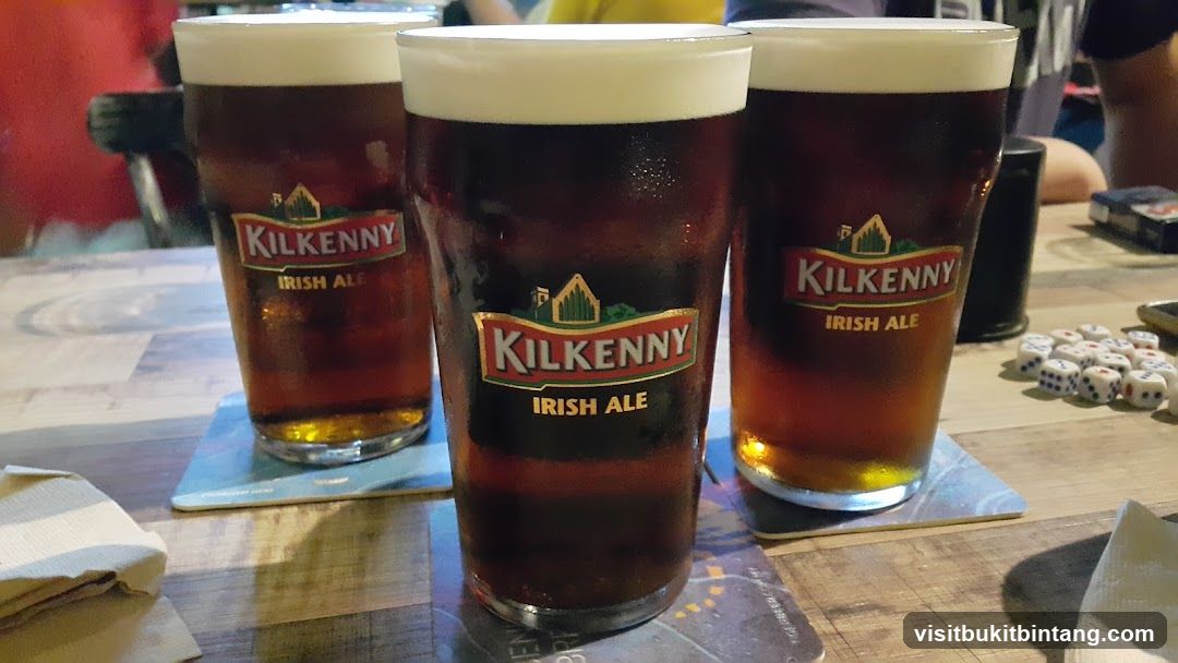 Three glasses of Kilkenny Irish Ale