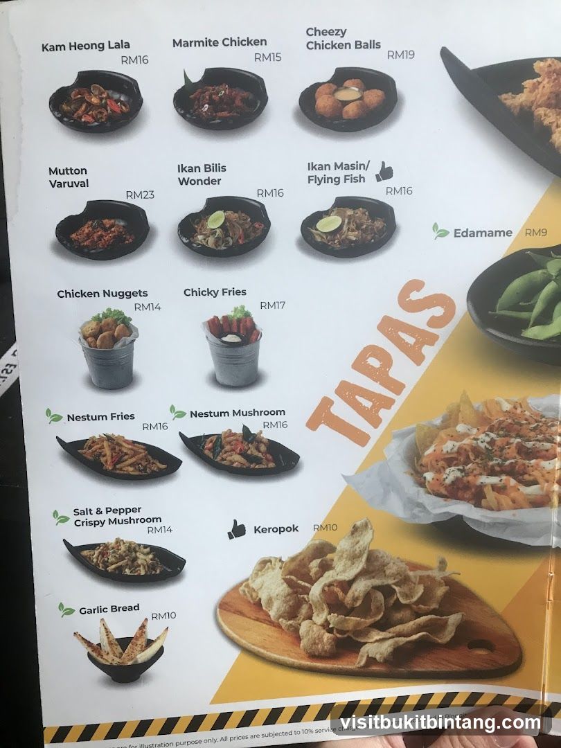 TAPAS Menu