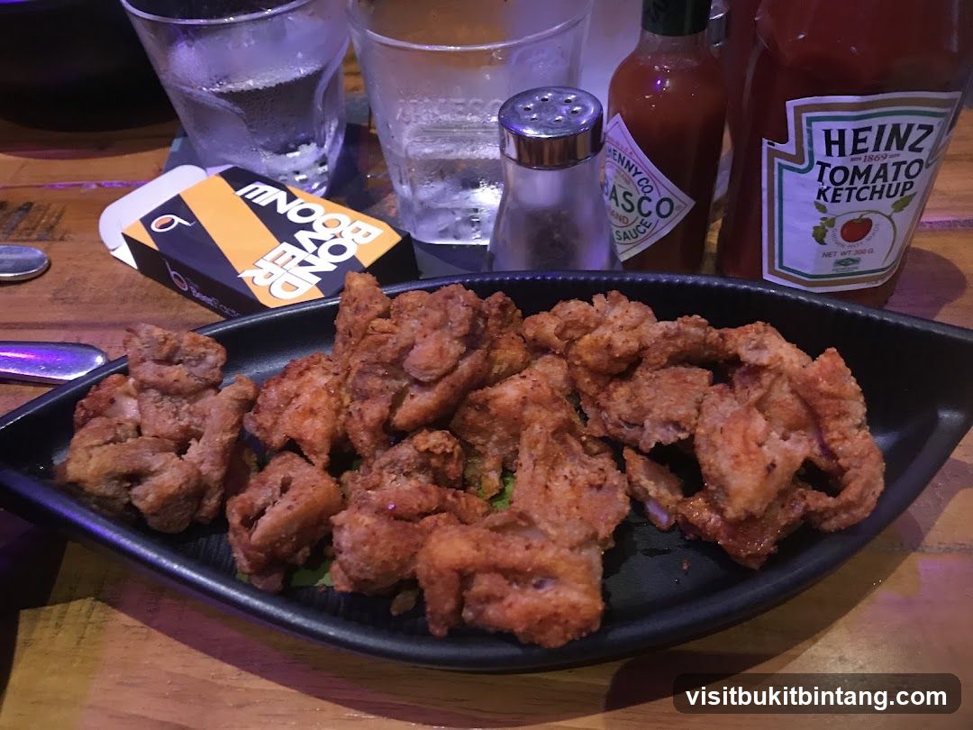 Fried Chicken Bites with Condiments