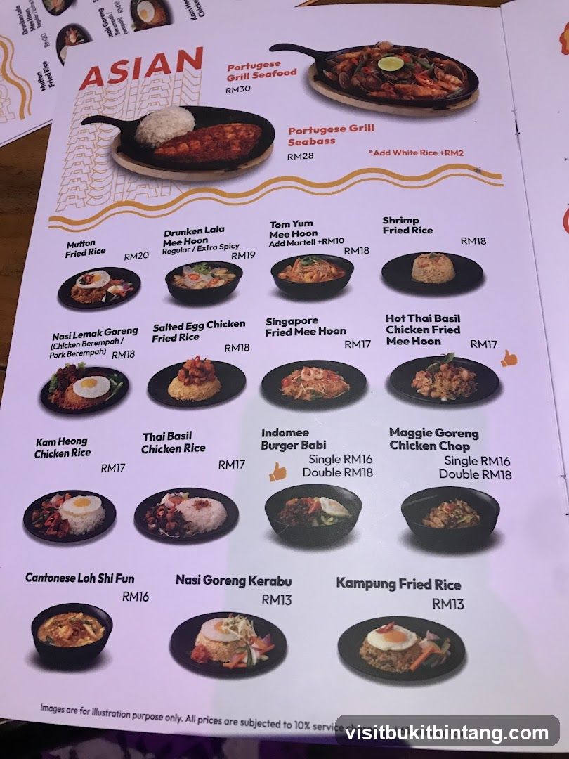 Asian Menu