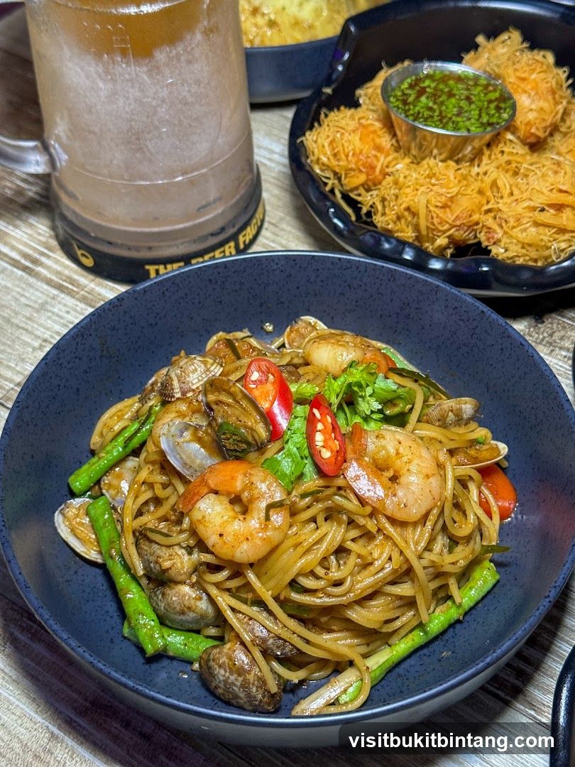 Seafood Pasta and Appetizers