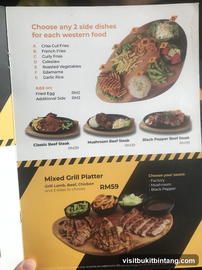 Western Food Menu