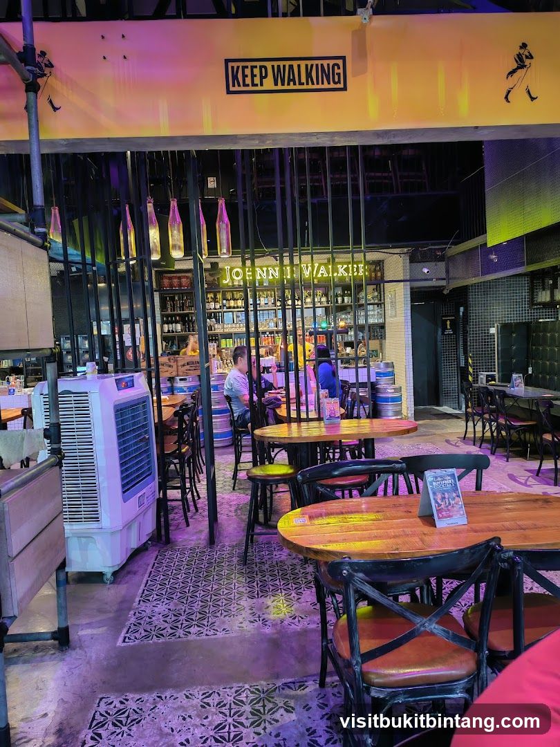 Bar Interior with Johnnie Walker Branding