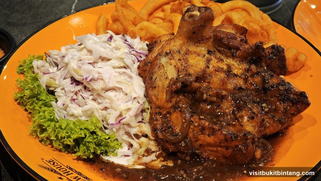 Roasted Chicken with Coleslaw and Fries