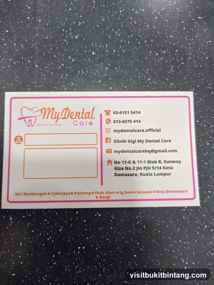 My Dental Care Business Card