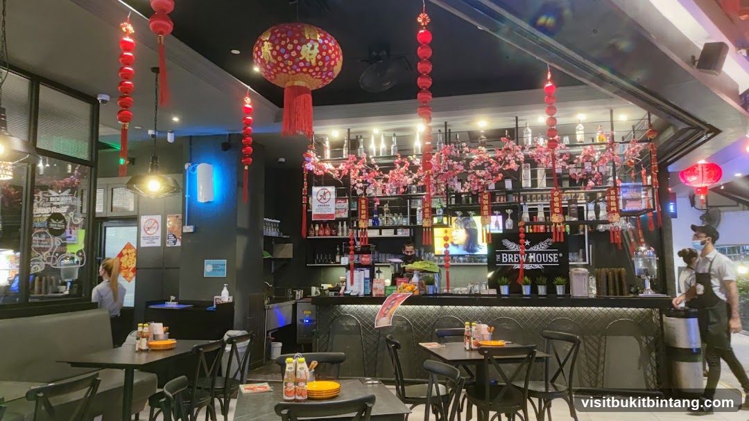 Bar Interior with Chinese New Year Decorations