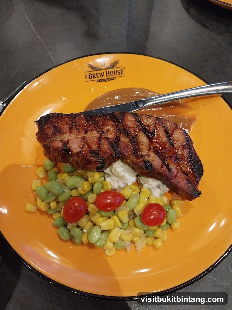Grilled Pork Chop with Vegetables