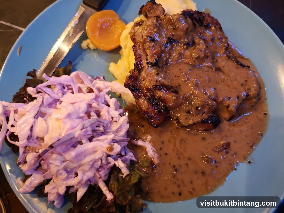 Pork Chop with Mashed Potatoes and Coleslaw