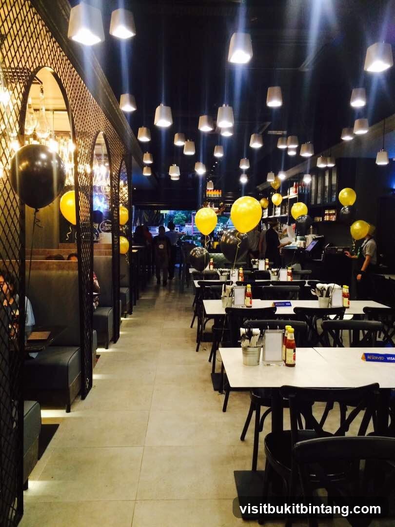 Restaurant Interior with Balloons