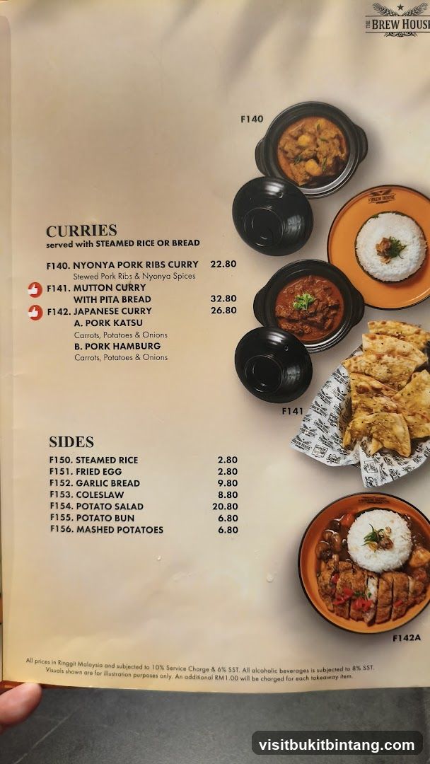 The Brew House Menu
