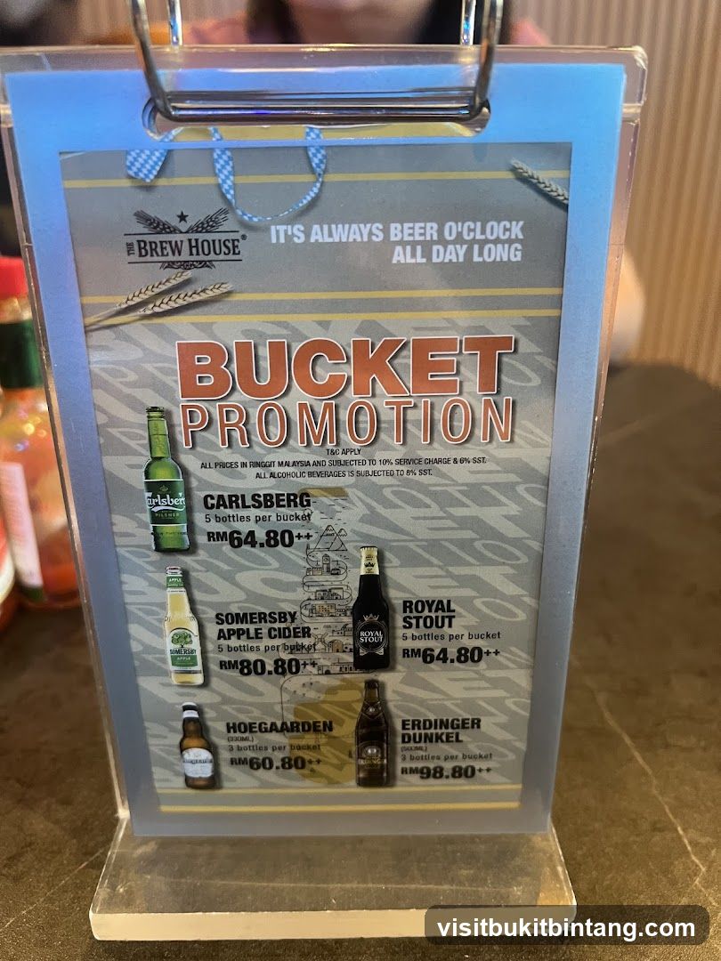 The Brew House Bucket Promotion