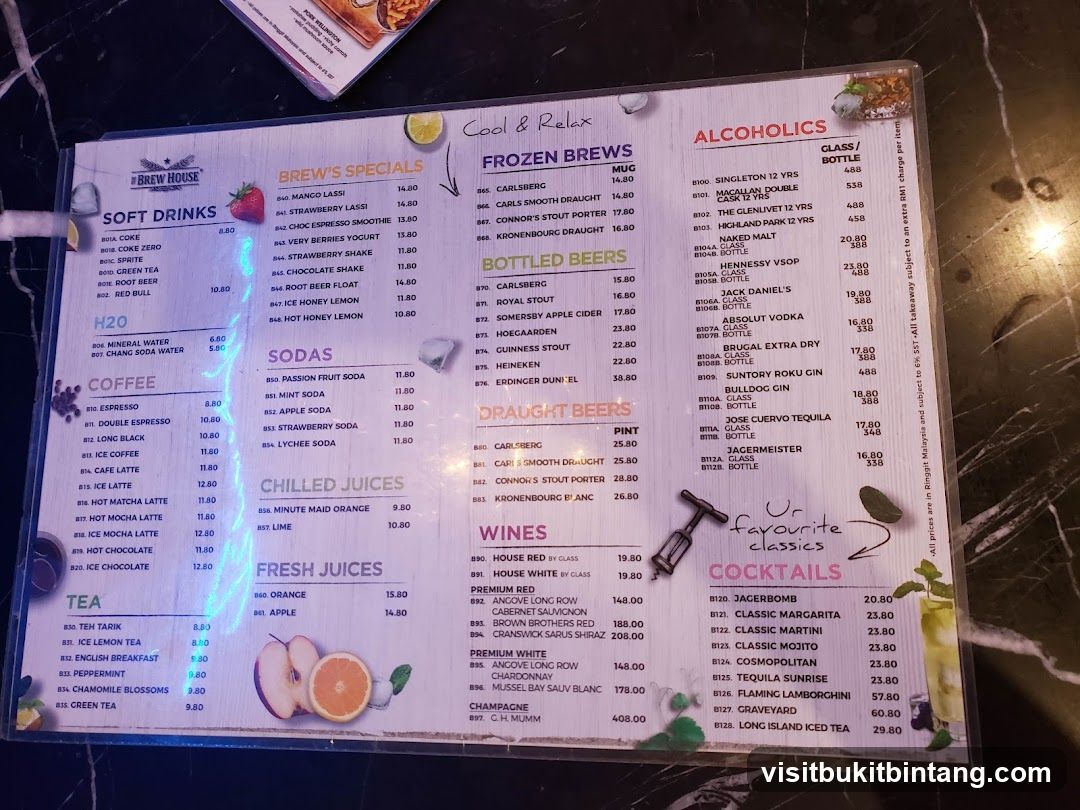Brew House Menu