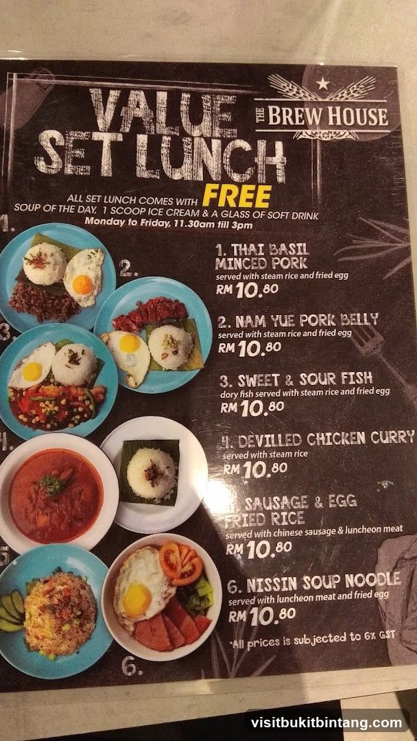 The Brew House Value Set Lunch