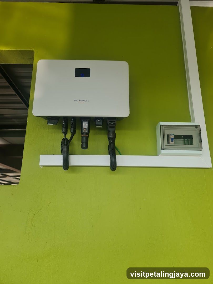 Sungrow Inverter on Green Wall