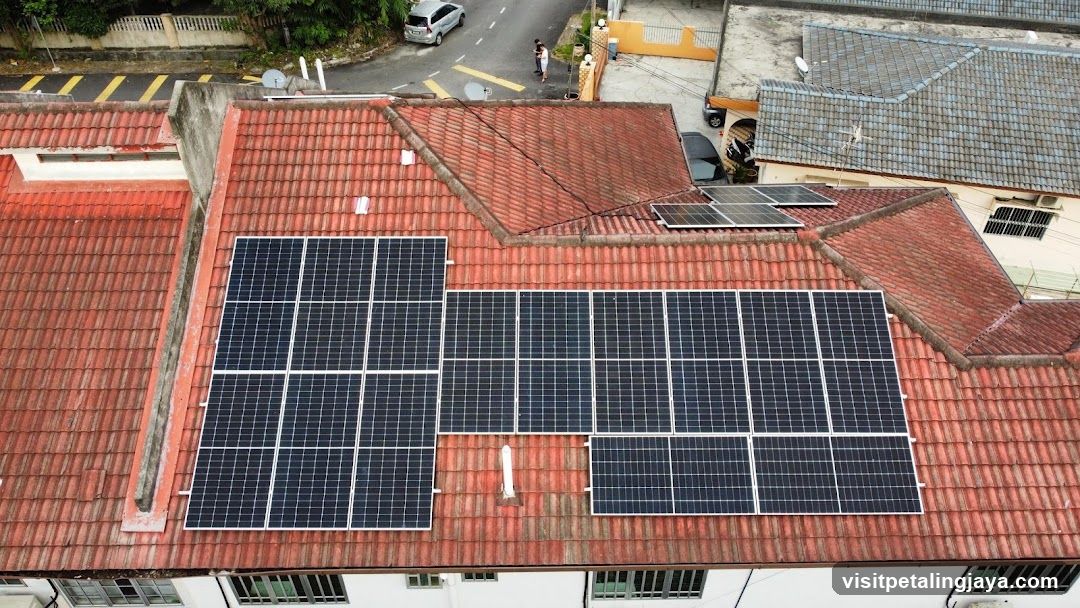 Solar Panels on Red Tiled Roof