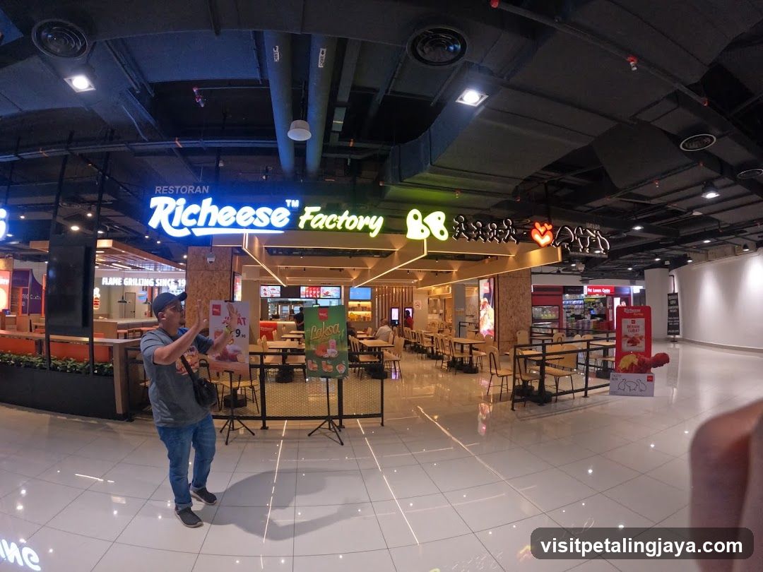 Food Court Interior with Richeese Factory Signage