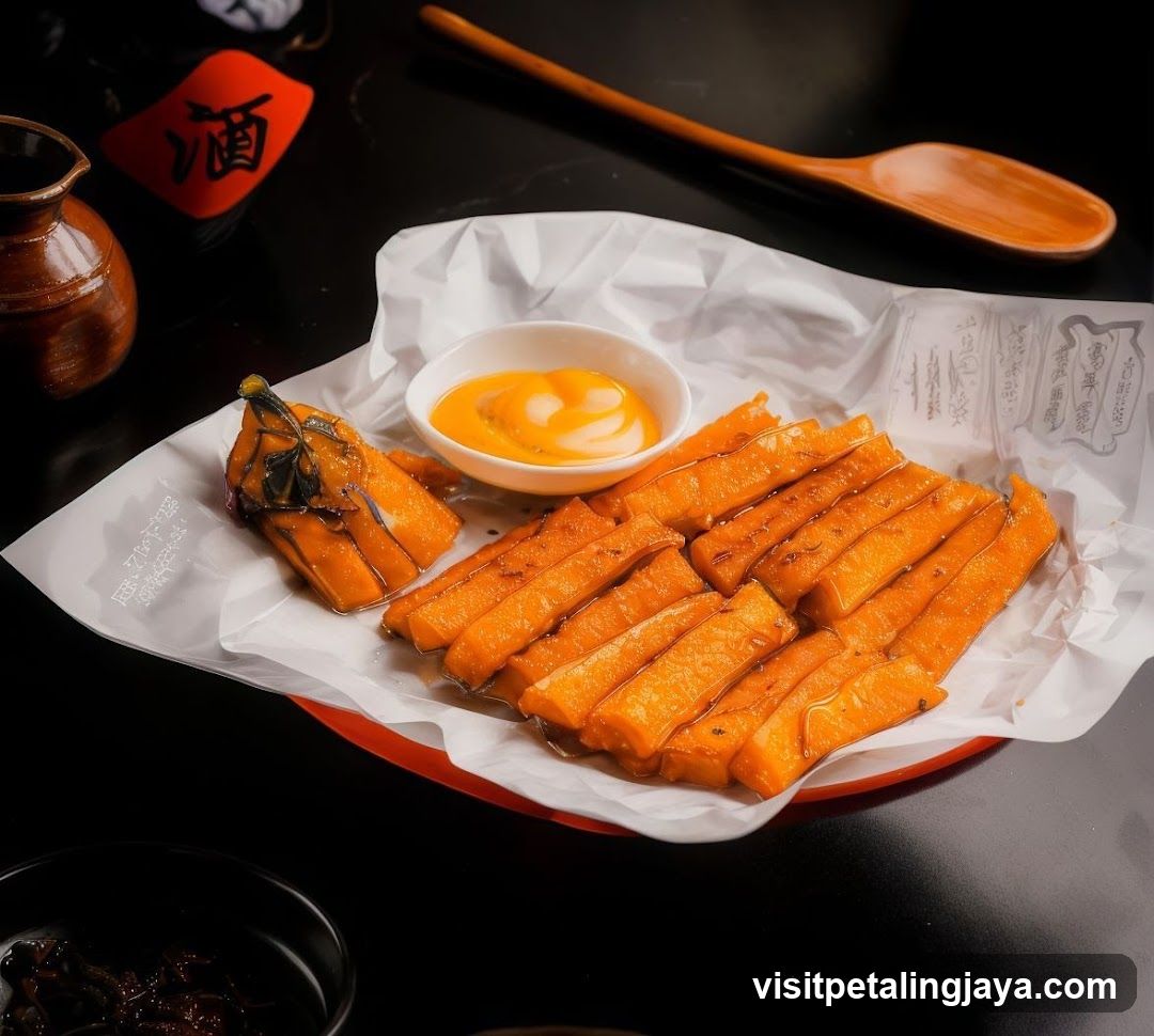 Fried Sweet Potato Sticks with Sauce