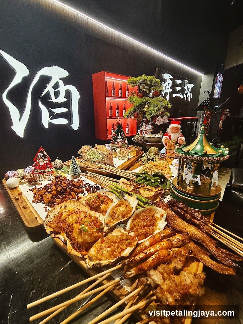 Grilled Skewers and Seafood Feast