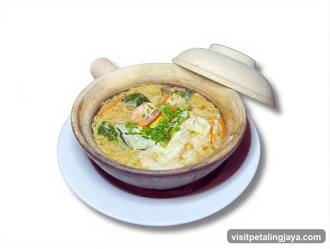 Noodle Soup in Clay Pot