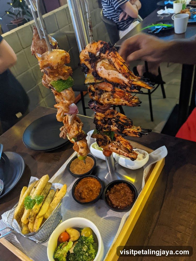 Grilled Shrimp and Chicken Skewers with Sides