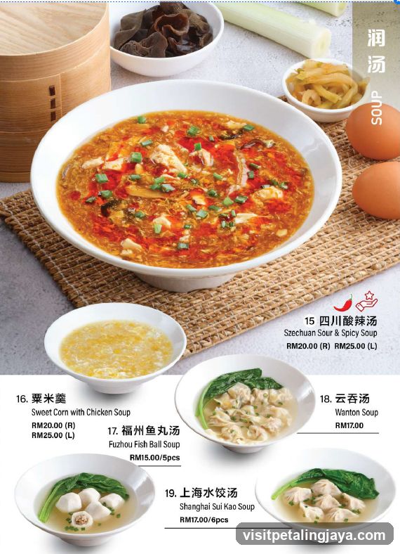 Soup Menu Display