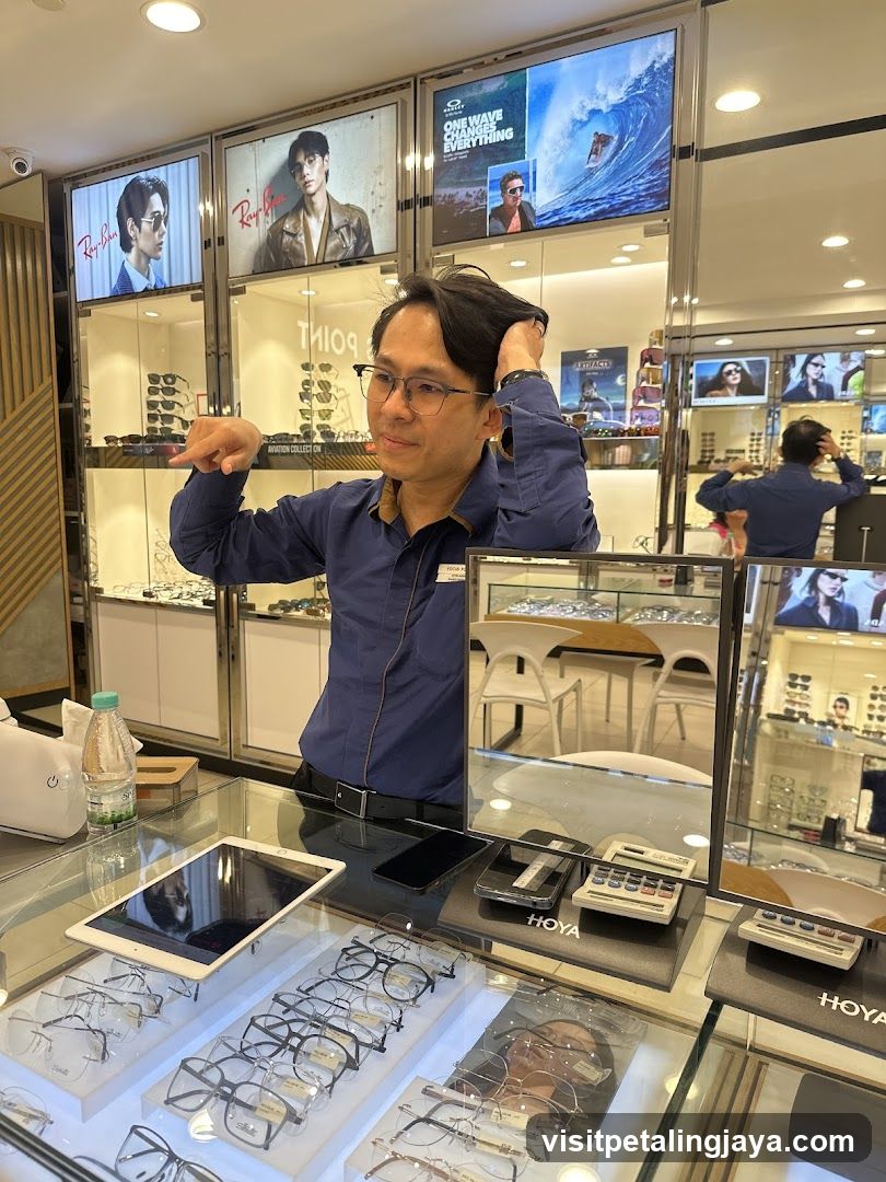 Eyewear Store Interior with Staff