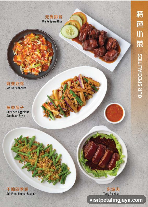 Chinese Specialties Menu