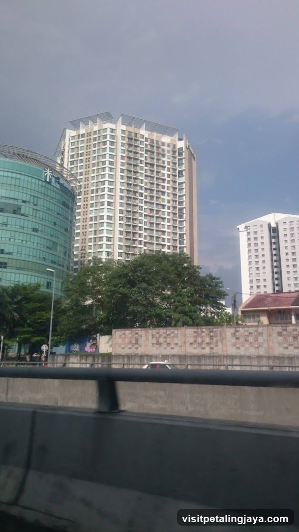 Urban Skyline View from Bridge