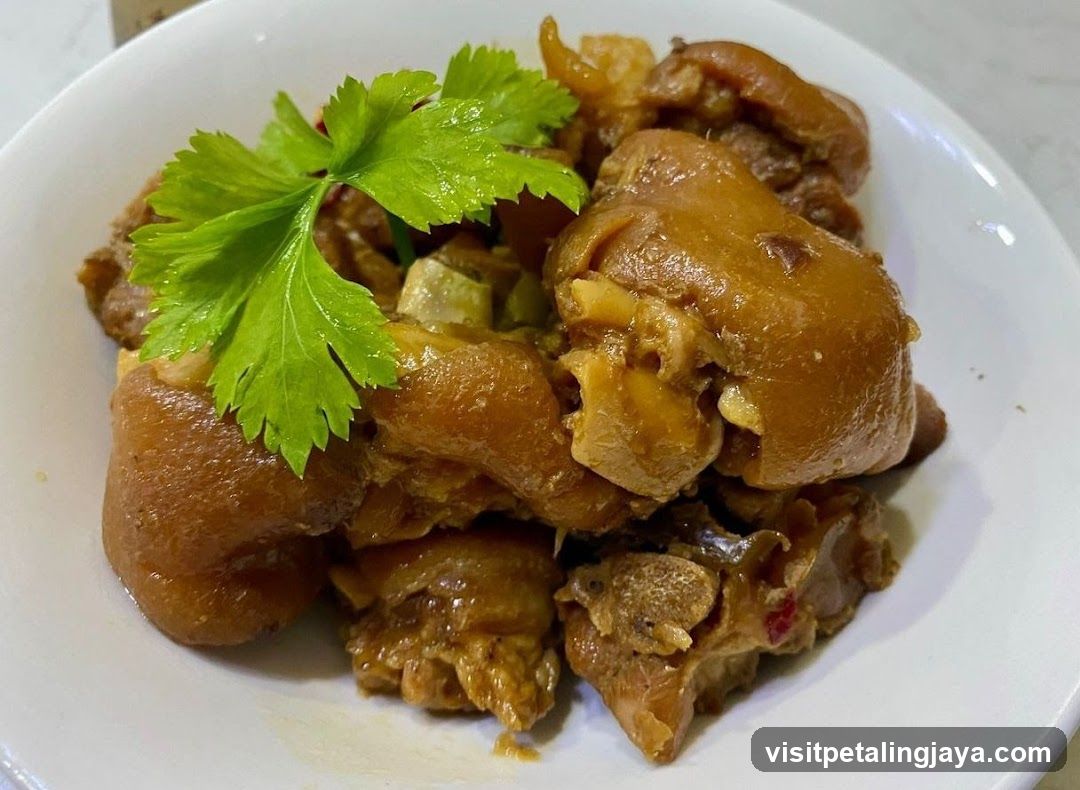 Braised Pork Trotters with Parsley Garnish