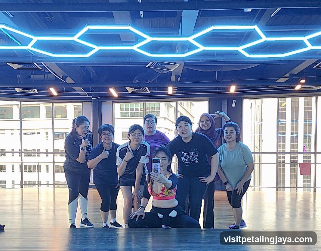 Group photo in dance studio