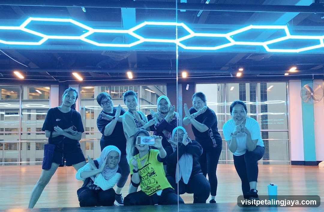 Group photo in dance studio