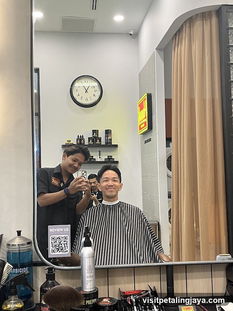 Barber Shop Interior Reflection
