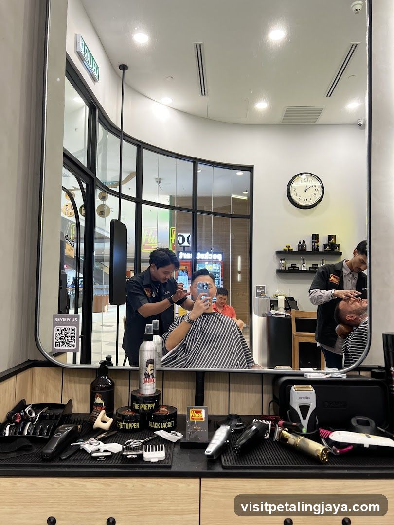Barber Shop Interior Reflection