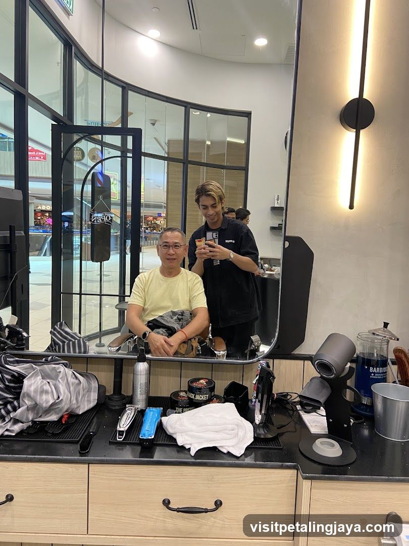 Barber Shop Interior Reflection