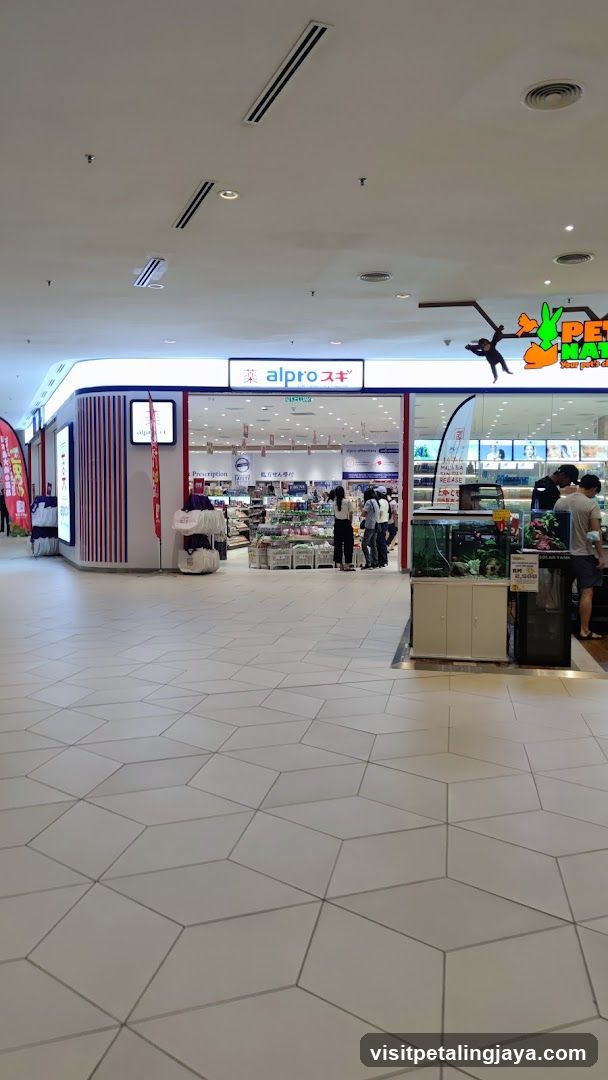 Shopping Mall Interior with Storefronts
