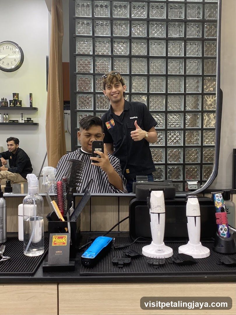 Barbershop Interior Reflection