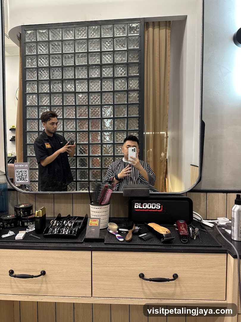 Barber Shop Interior Reflection