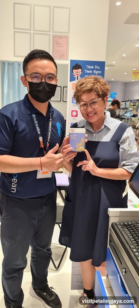 Store Interior with Staff and Customer