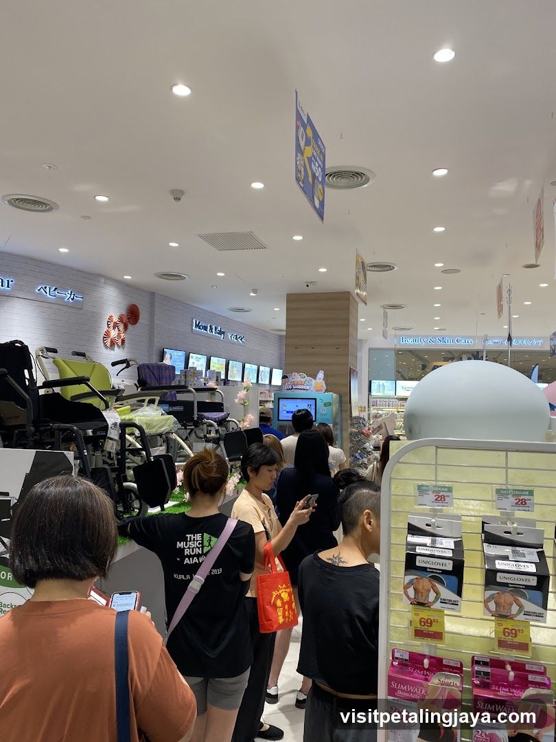 Interior of a retail store with customers browsing