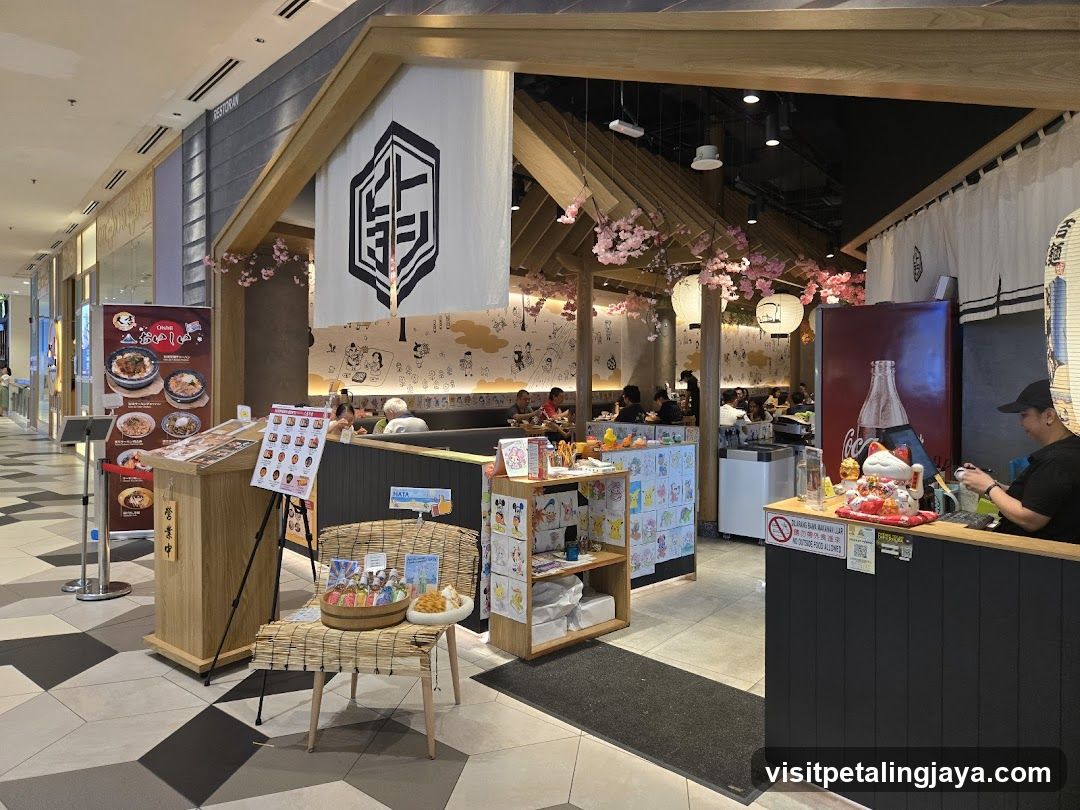 Japanese-style food stall in mall