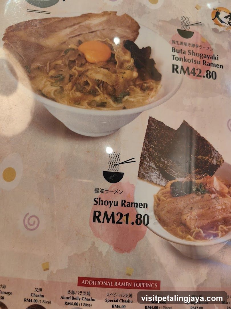Ramen Menu Page