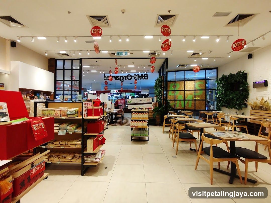 Interior of a food court or cafe area