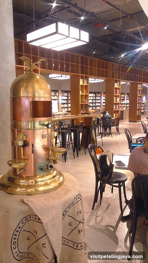 Coffee Shop Interior with Vintage Coffee Machine