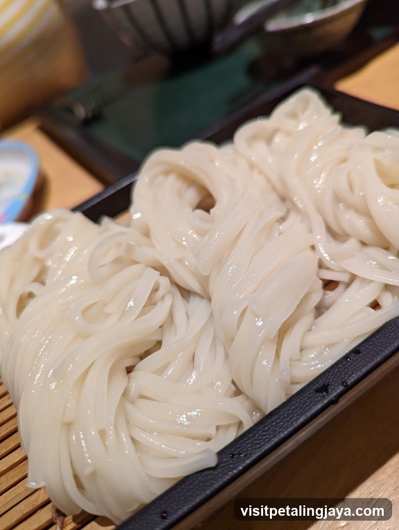 Noodles in a tray