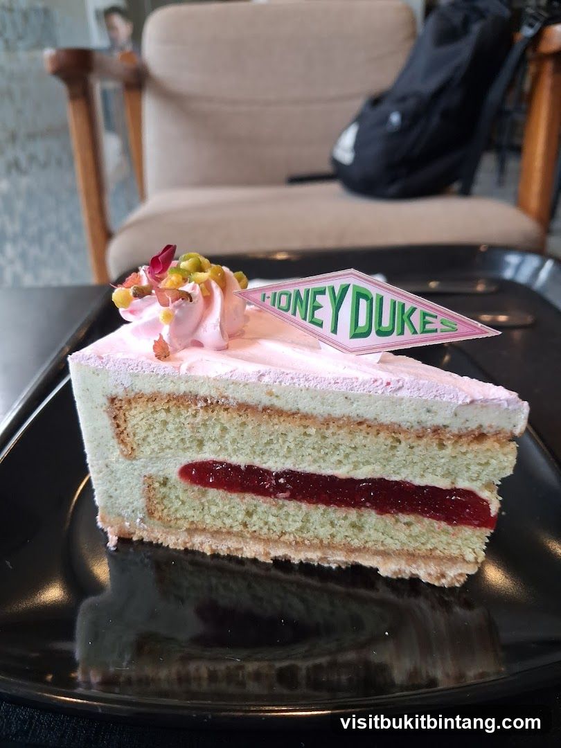 Slice of cake with Honeydukes decoration