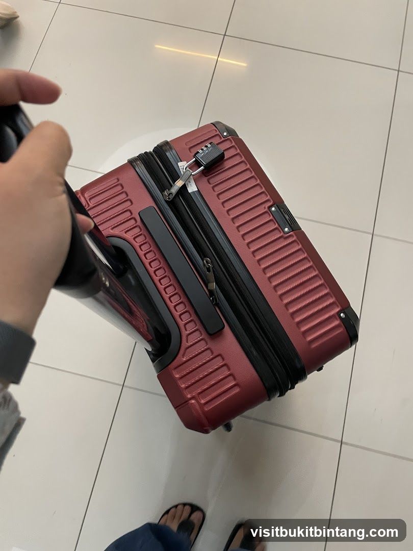 Person holding a suitcase