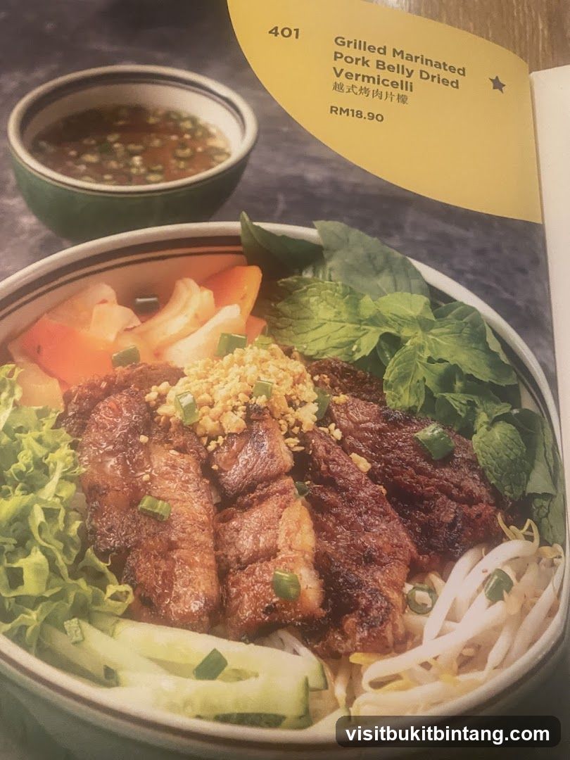 Grilled Marinated Pork Belly Dried Vermicelli