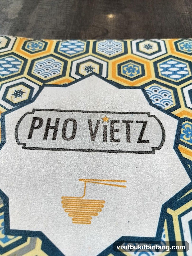 Pho Vietz Menu Cover