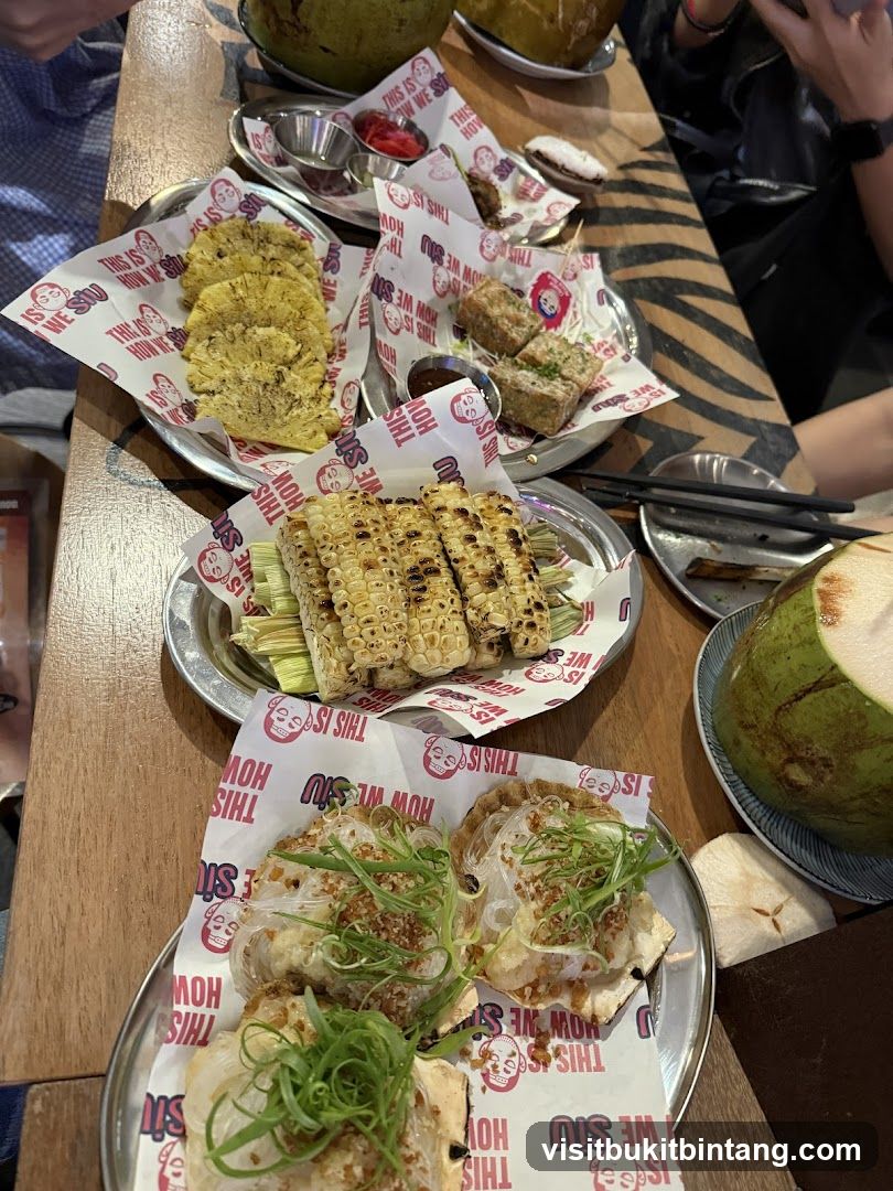Food spread on a table