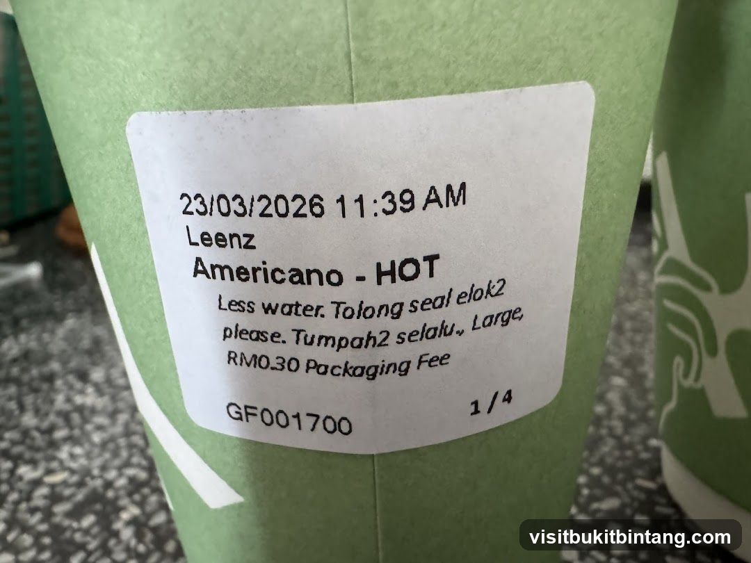 Coffee Order Sticker